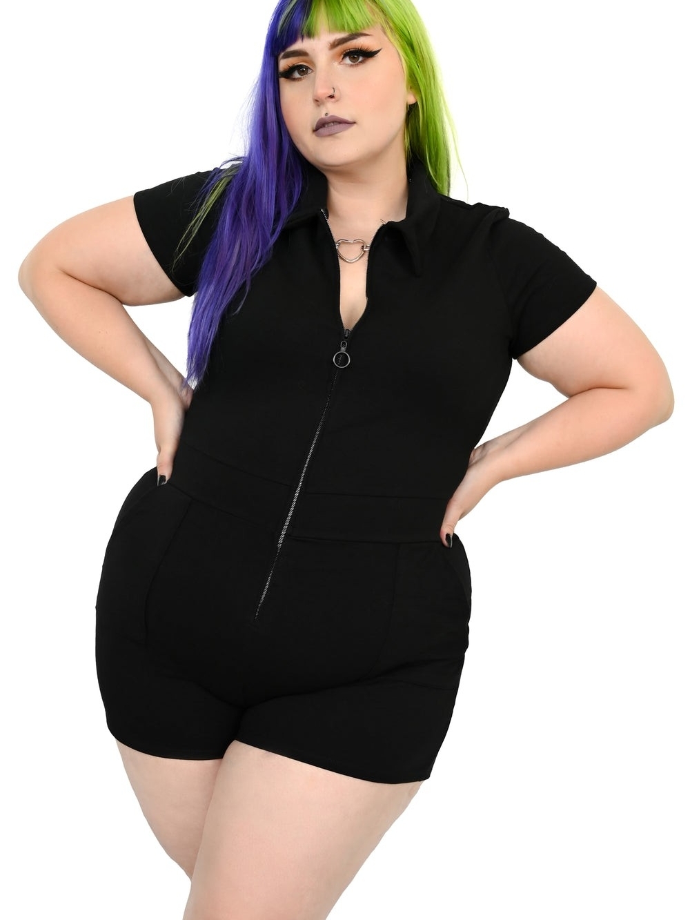 Jamie Lee Zip Up Romper Foxblood